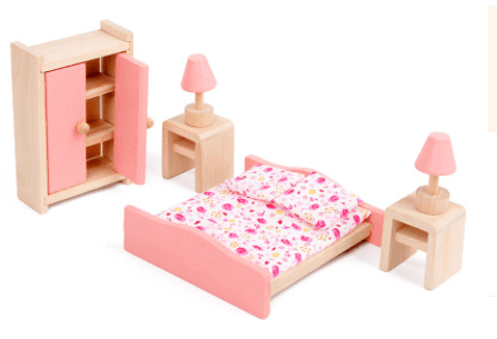 ezy2find wooden toys Bedroom High-end DIY creative puzzle mini simulation small furniture play house children's wooden toys