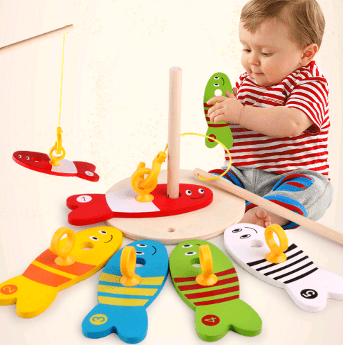 ezy2find wooden toys Children's educational creative fishing toys wooden baby early childhood teaching water ring wooden toys Children's educational creative fishing toys wooden baby early childhood teaching water ring wooden toys