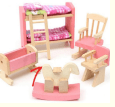 ezy2find wooden toys Childrens room High-end DIY creative puzzle mini simulation small furniture play house children's wooden toys