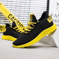 ezy2find yellow / 11 Fashion Men Sneakers Mesh Casual Shoes Lac-up Mens Shoes Lightweight Vulcanize Shoes Walking Sneakers Zapatillas Hombre